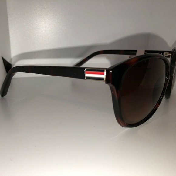 Tommy Hilfiger Womens Authentic Tortoise Shell Dark Brown Havana Glasses THDL40 main image 4